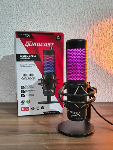 Microfone HyperX QuadCast com Caixa | Envio OLX Pay | Aceito Cartão | Entrego