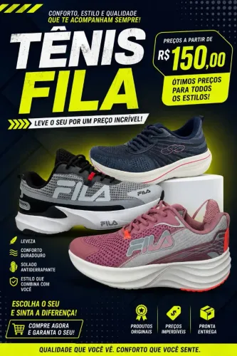 Tênis Feminino Original, Marcas: Fila e Olímpicos 