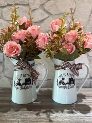 Dupla de vsinhos Farmhouse com rosas