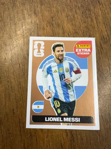 Figurinha Messi Bronze Extra Sticker Panini