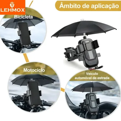 Suporte Guarda Chuva Celular P/ Moto Bike Veicular Universal