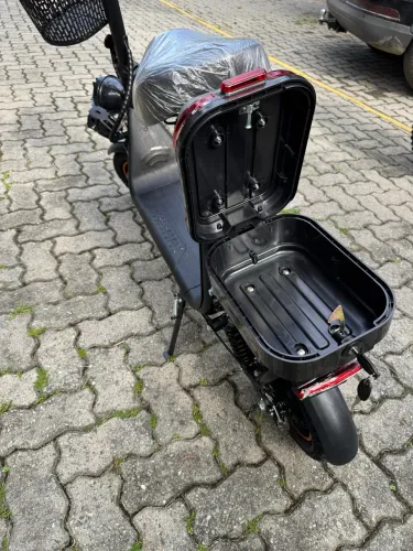Harley Scooter Elétrica 500W com NFC Cesta e Baú Traseiro