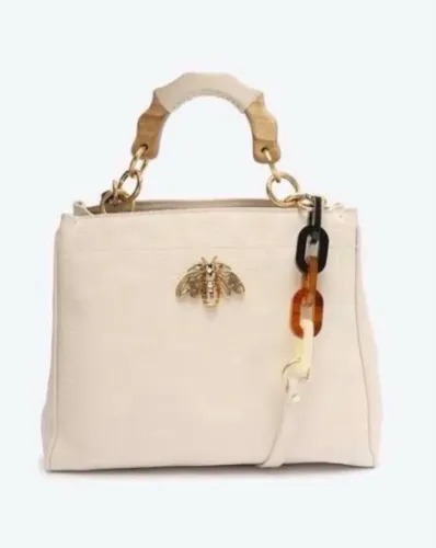 bolsa schutz believe tote off white