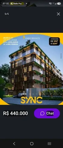 CORRE: VENDO FLAT EM INICIO DE CONSTRUÇÃO NO FILÉ DO CABO BRANCO C/ 165 MIL DE DESCONTO