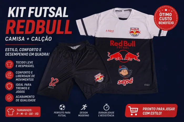 Conjunto red Bull futsal
