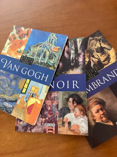 Livros da Coleção Gênios da Pintura: Renoir, Rembrandt e Van Gogh