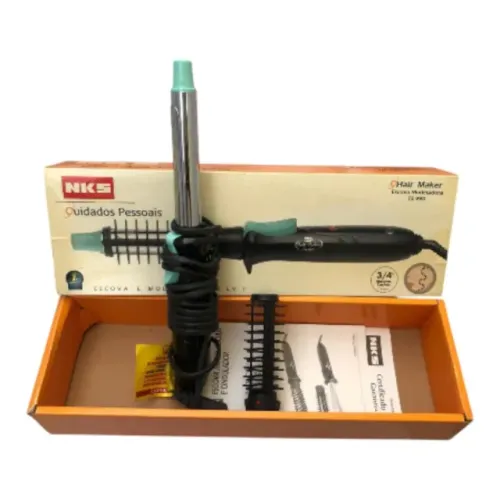 Escova modeladora de cachos - NKS - Usada como nova
