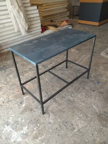 Mesa tampo inox