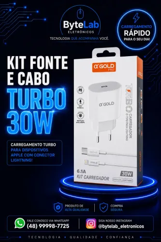 ACARREGADOR TURBO COMPLETO PARA IPHONE