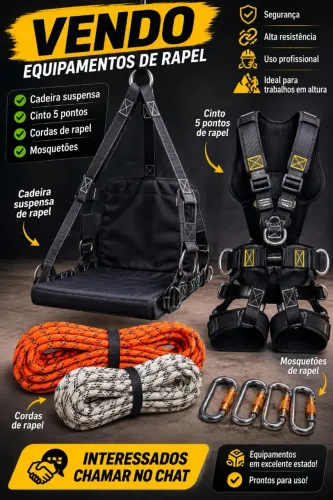 Vendo equipamentos para rapel novo