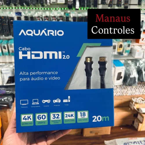 Cabo Hdmi de 20 Metros 2.0 4K Blindado - Promoção