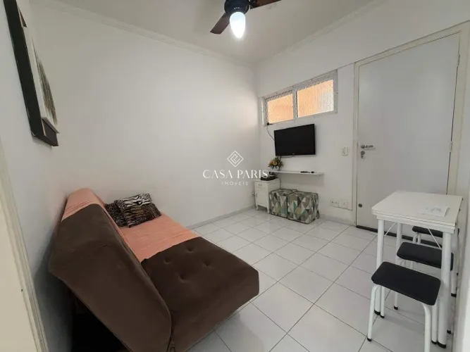 Apartamento à venda no Canto do Forte, Praia Grande/SP (1 dorm) com vista para o mar
