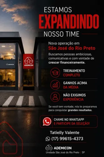 Vaga com oportunidade de crescimento