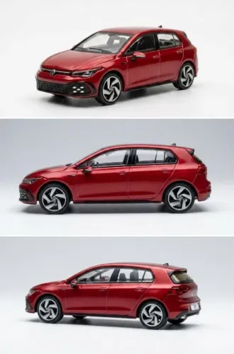 Miniatura Volkswagen Golf Mk8 Premium escala 1:64 tamanho Hotwheels.
