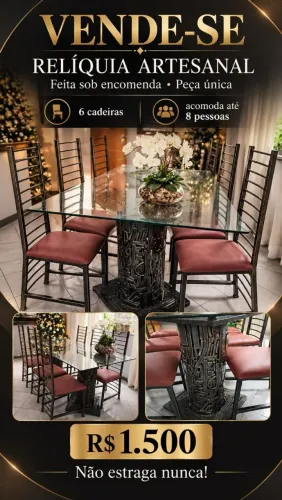 Mesa de jantar 6 ou 8 lugares + Aparador - Personalizada - Raridade