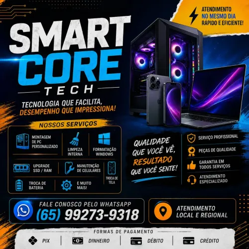 Concerto de celular e serviços de PC Home office e Gamer pra Você cliente 