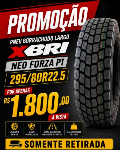 Pneu Borrachudo Largo XBRI Neo Forza P1 295/80R22.5