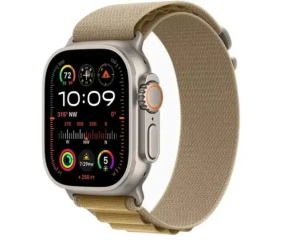 Apple Watch Ultra 2 Titânio 49 mm + Pulseira loop Alpina Oliva, GPS + Cellular