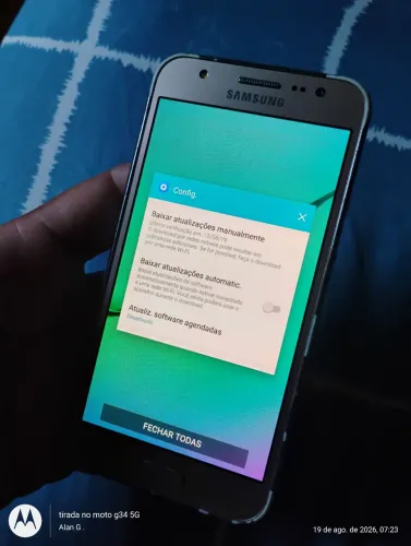 Celular Galaxy Samsung J5 ( sem botão ) funcionando perfeitamente!!!