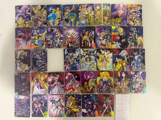 Cartas Kayou Cavaleiros do Zodíaco Série SS-SSR-001 a 018 + SS-SSR-020 a 038