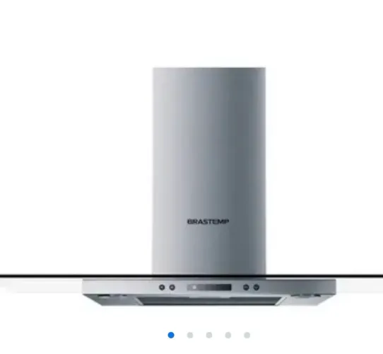 Coifa Vidro Plano Parede Brastemp 90 cm 