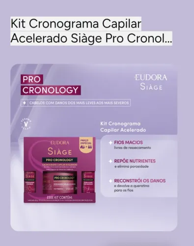 Cronograma Capilar Acelerado Siàge Pro Cronology