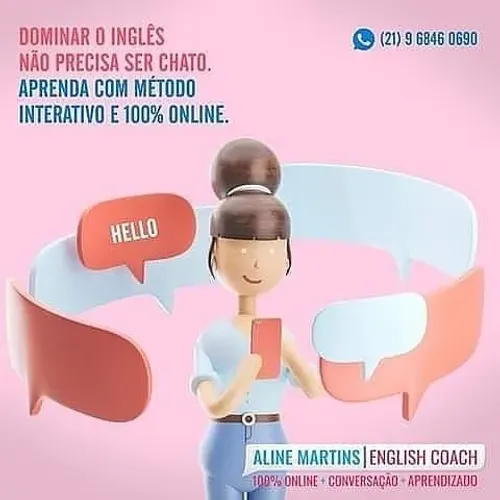 Aulas de inglês teacher Aline Online