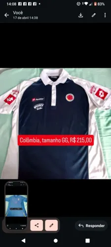 Camisa da Seleção da Colômbia
