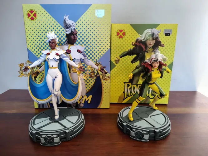 Estátuas X-Men 97 Iron Studios Storm/Tempestade + Rogue/Vampira 1/10 Scale