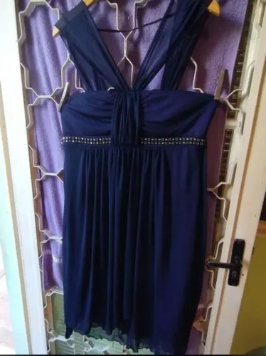 Vestido de festa azul marinho Marisa city