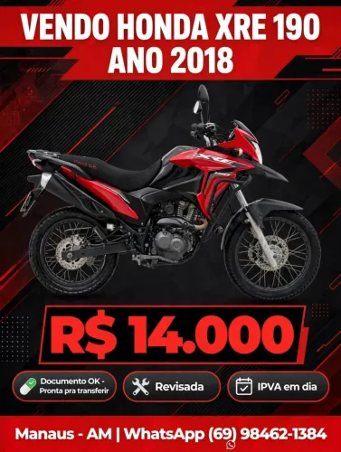 XRE 190 ano 2018
