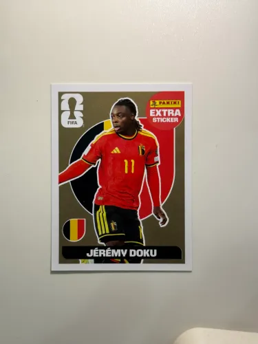Figurinha Extra De Ouro Jérémy Doku - Copa Do Mundo 2026