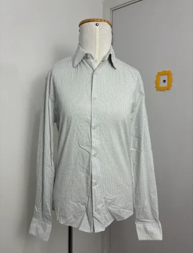 camisa calvin klein slim fit petit poá m