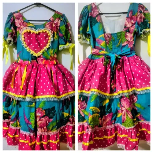 Vestido festa junina 12 anos