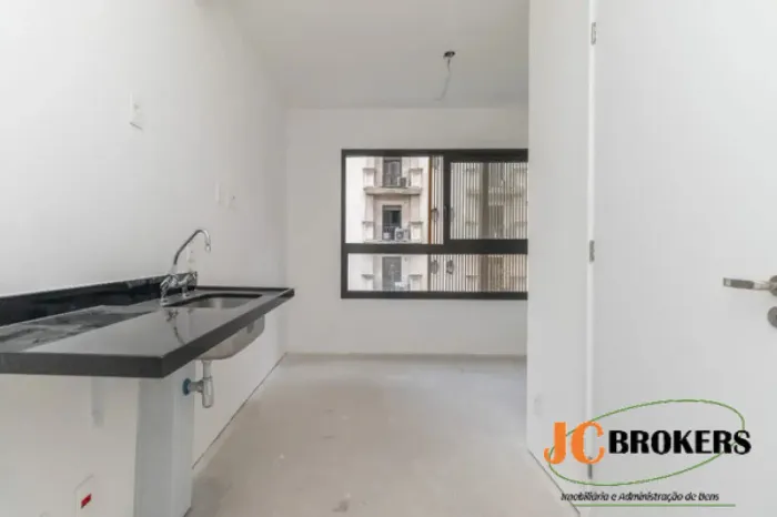 Studio com 20 m², Imovel com ar condicionado, Cozinha, Andar alto