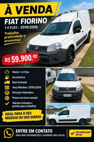 Fiat Fiorino Furgão Work. Hard 1.4 Flex 8V 2P 2019