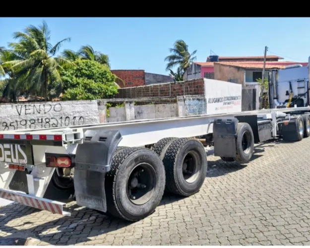 Carreta porta container ( eixo canguru) 40 pés 4 Lok