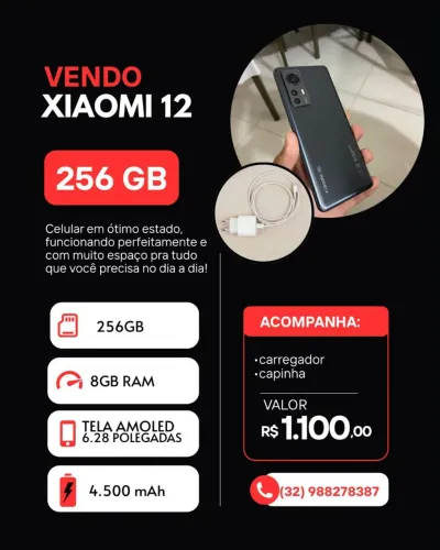 Celular xaiomi 12