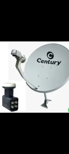 Antena com LNB quadruplo