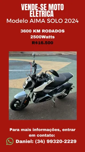 Vende-se moto elétrica AIMA SOLO 2024