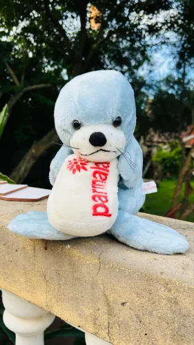 Ursinho de pelúcia Parmalat - foca foquinha