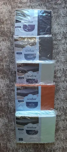 Lençol de elástico casal algodão 100%