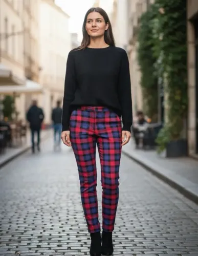 Calça Xadrez Zara P 36