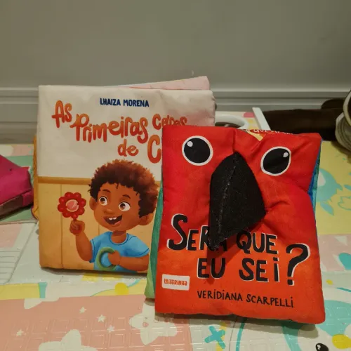 kit 2 livros de pano da leiturinha