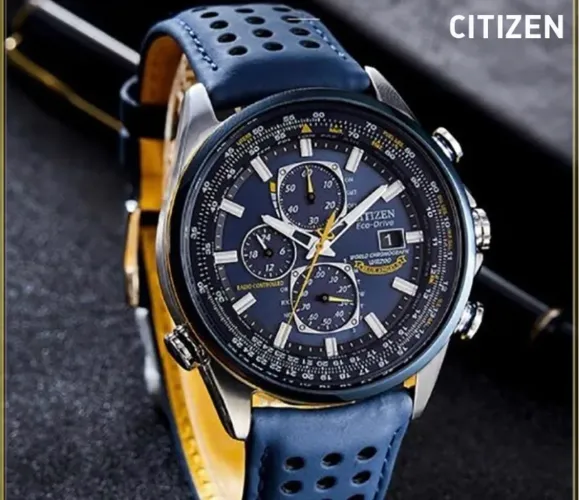 Citizen Eco-Drive Blue Angels World Chronograph AT8020-03L - Novo e Sem Uso