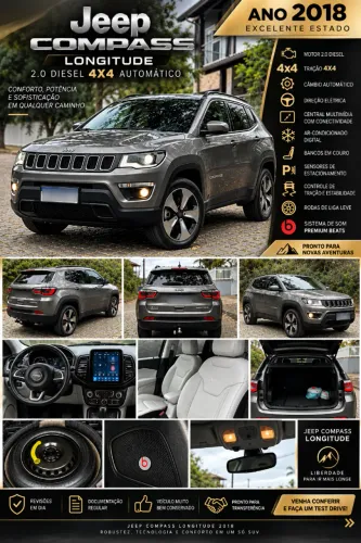 Jeep Compass Longitude 2.0 4X4 Dies. 16V Aut. 2018