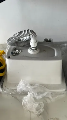 Kit Lavanderia/Área: 2 Pedras de Granito Verde Ubatuba + Tanque de Louça