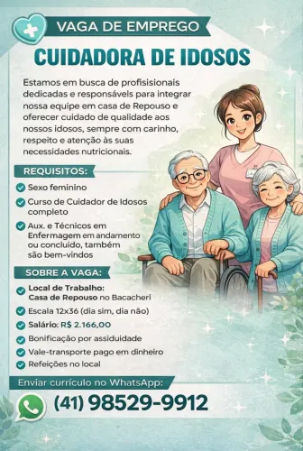 Cuidadora de Idosos - Casa de Repouso (Bacacheri | Curitiba)