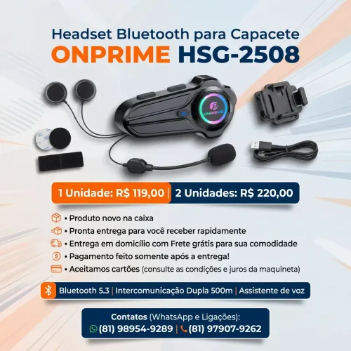 Intercomunicador e fone de ouvido sem fio voltado para Capacete 