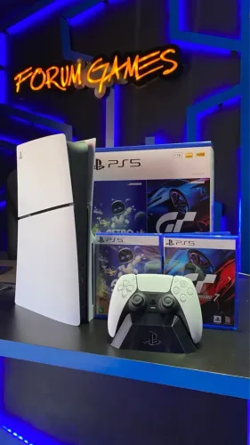 PlayStation 5 Slim seminovo + 2 jogos inclusos!